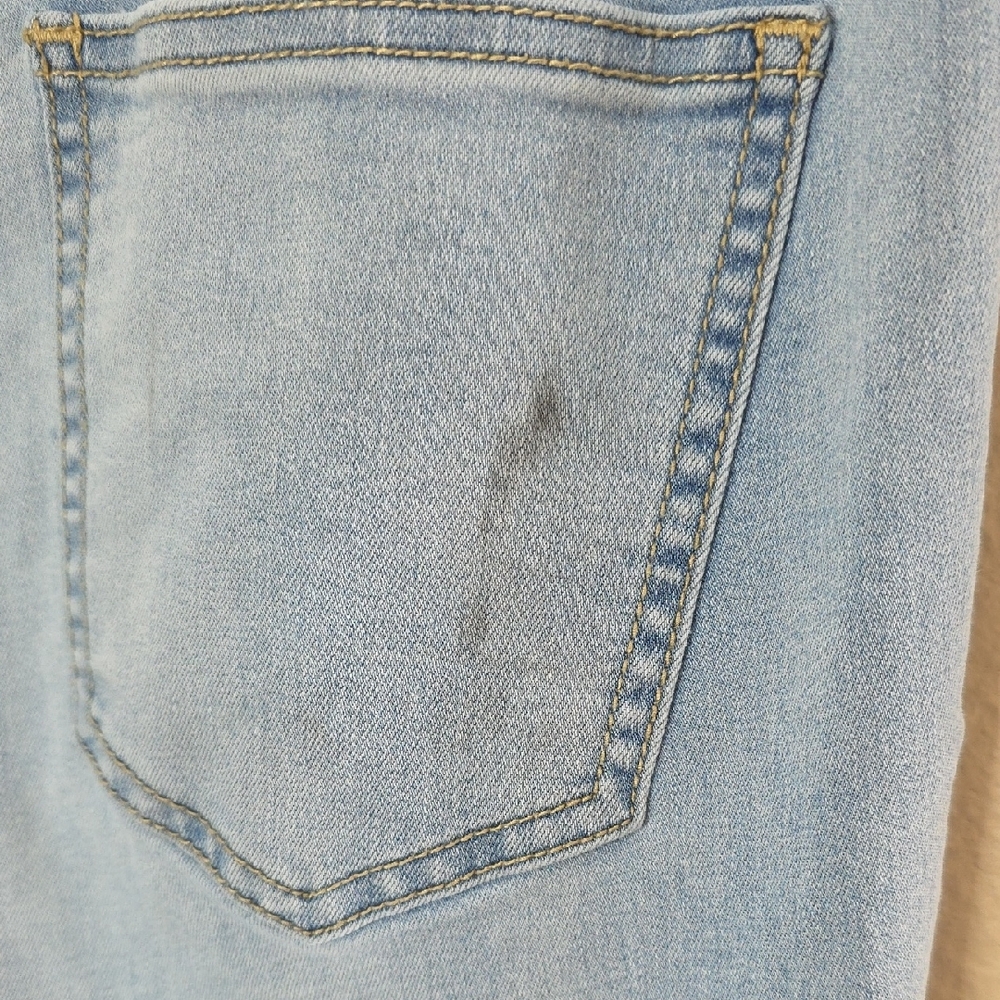 Free People Just Float On Flare Jeans Light Blue Wash Bell Bottom Size 26 Boho - Picture 8 of 13